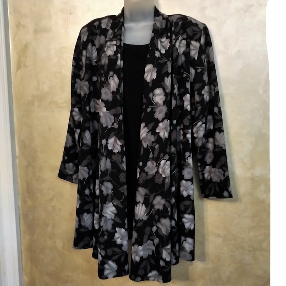 LONG Floral Vintage 80's Jacket EUC 1X - Picture 2 of 6